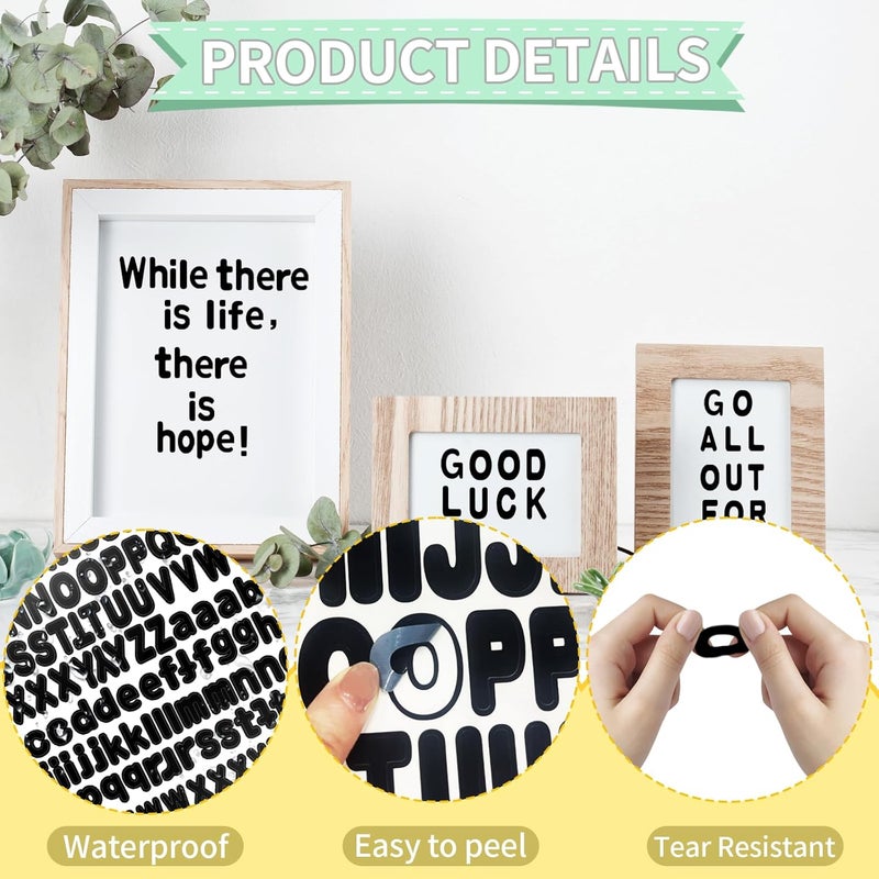 starboling Alphabet Stickers, 1''Inch 12 Sheets Black Letter Stickers, Self Adhesive Vinyl Mailbox Numbers, Self Adhesive Letters for Bulletin Boards, Classroom, Home Decor - Image 3